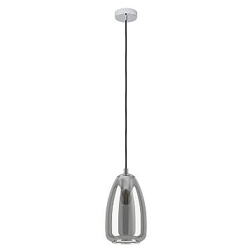Lampadario Contemporaneo Alobrase 1 Luce Metallo Cromo