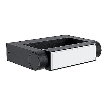 Applique Esterno Contemporanea Brianza Alluminio Nero Led