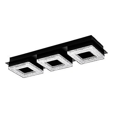 Plafoniera Moderna Fradelo 1 Acciaio Nero 3 Luci Led Integrato 3,5W