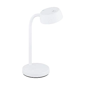 Lampada Da Tavolo Moderna Cabales Policarbonato Bianco Luce Led Integrato 4,6W