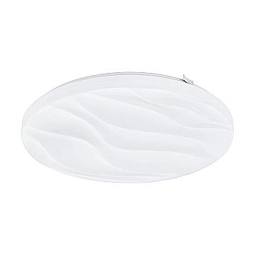 Plafoniera Moderna Benariba Acciaio Bianco Luce Led Integrato 14,6W