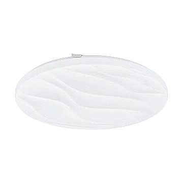 Plafoniera Moderna Benariba Acciaio Bianco Luce Led Integrato 22W