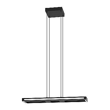 Sospensione Contemporanea Salvilanas-Z Alluminio Nero 1 Luce Led 21W 2700Lm