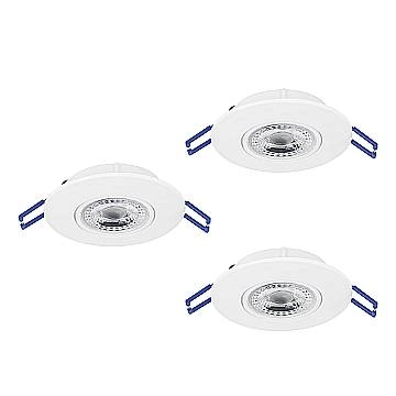 Faretto Incasso Moderno Gedrez Plastiche Bianche Trasparente Led 4,9W 1560Lm