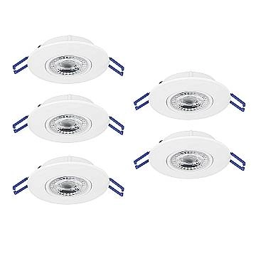 Faretto Incasso Moderno Gedrez Plastiche Bianche Trasparente Led 4,9W 2600Lm