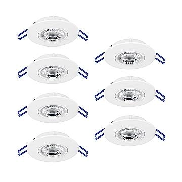 Faretto Incasso Moderno Gedrez Plastiche Bianche Trasparente Led 4,9W 3640Lm