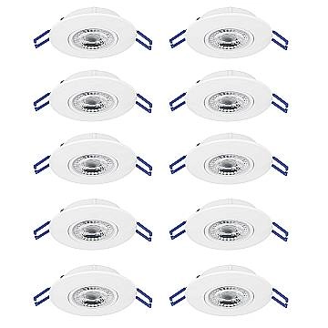 Faretto Incasso Moderno Gedrez Plastiche Bianche Trasparente Led 4,9W 5200Lm