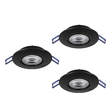 Faretto Incasso Moderno Gedrez Plastiche Nere Trasparente Led 4,9W 1560Lm