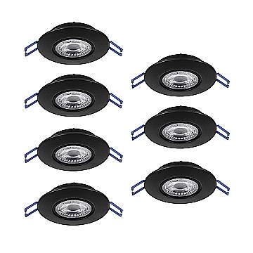 Faretto Incasso Moderno Gedrez Plastiche Nere Trasparente Led 4,9W 3640Lm