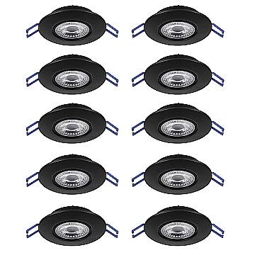 Faretto Incasso Moderno Gedrez Plastiche Nere Trasparente Led 4,9W 5200Lm Ip20