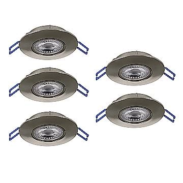 Faretto Incasso Moderno Gedrez Plastiche Grige Trasparente Led 4,9W 2600Lm Ip20