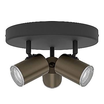 Spot Moderno Consuma 1 Acciaio Nero 3 Luci Gu10 Ip44 Spot Moderno Consuma 1 Acciaio Nero 3 Luci Gu10 Ip44