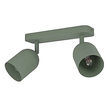 Faretti E Spot Moderno Tilston Acciaio Verde 2 Luci E14 Ip20