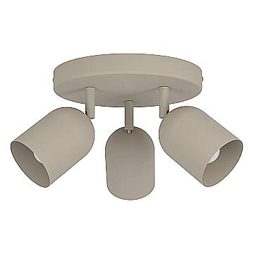 Faretti E Spot Moderno Tilston Acciaio Marrone 3 Luci E14 Ip20