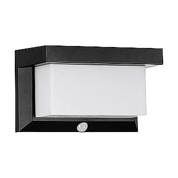 Esterno Solare Moderno Utrera Plastiche Nere Bianco 2 Luci Led 30,12W 800Lm Ip44