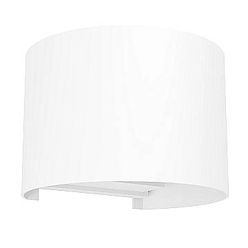 Applique Esterno Calpino 3 Alluminio Bianco Trasp 2 Luci Led 2,8W 840Lm Ip54