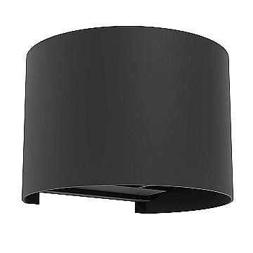 Applique Esterno Calpino 3 Alluminio Nero Trasparente 2 Luci Led 2,8W 840Lm Ip54