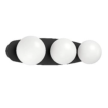 Applique Moderna Castrovido Acciaio Nero Bianco 3 Luci G9 4,2 Ip44