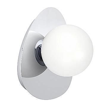 Applique Moderna Castrovido Acciaio Cromo Bianco 1 Luce G9 4,2 Ip44