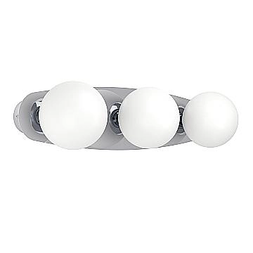 Applique Moderna Castrovido Acciaio Cromo Bianco 3 Luci G9 4,2 Ip44
