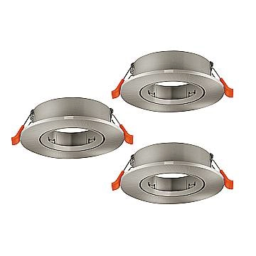 Faretto Incasso Moderno Barranco Gu10 Plastiche Grige 3 Luci Gu10 Ip20