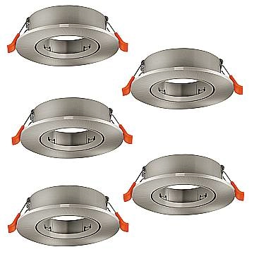 Faretto Incasso Moderno Barranco Gu10 Plastiche Grige 5 Luci Gu10 Ip20