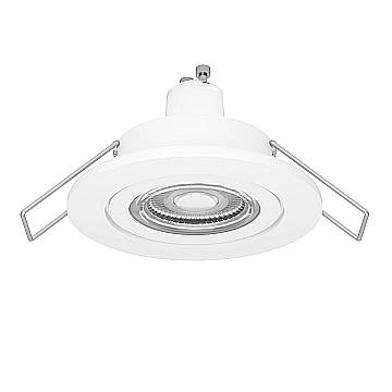 Set 3 Faretti Incasso Barranco Gu10 Plastiche Bianche 1 Luce Gu10 4,5 Ip44