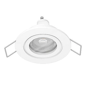 Set 3 Faretti Incasso Barranco Gu10 Plastica Bianca 1 Luce Gu10 4,5 Ip44