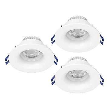 Faretto Incasso Moderno Salabate Alluminio Bianco 3 Luci Led 5W 3X540Lm Ip65