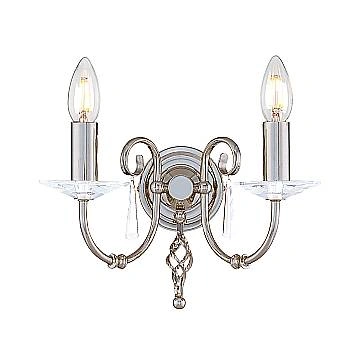 Applique Classica Aegean Acciaio Nichel Lucido 2 Luci E14