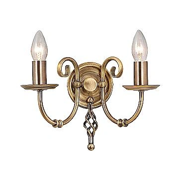 Applique Classica Artisan Acciaio Ottone Anticato 2 Luci E14