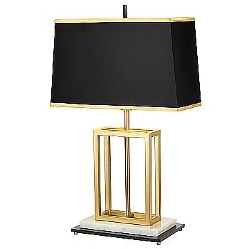 Lampada Da Scrivania Contemporanea Atlas Acciaio Ottone Spazzolato 1 Luce E27