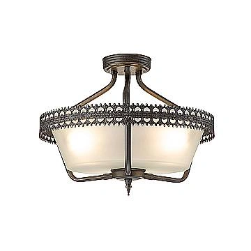 Lampadario Contemporaneo Crown Acciaio Ferro Cancello 3 Luci E27