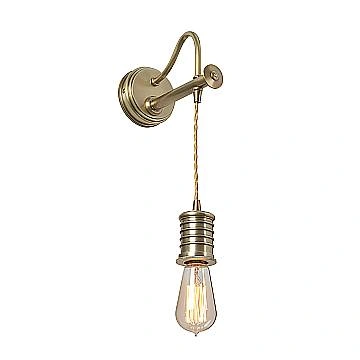 Applique Contemporanea Douille Ottone Antico 1 Luce E27