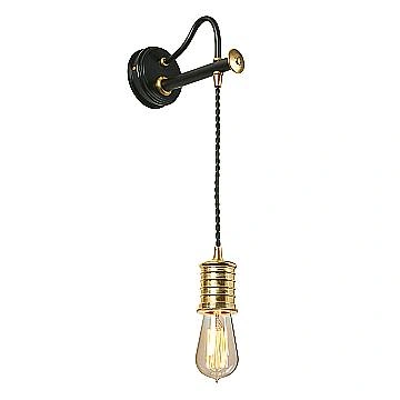 Applique Contemporanea Douille Ottone Nero Ottone Lucido Ottone 1 Luce E27
