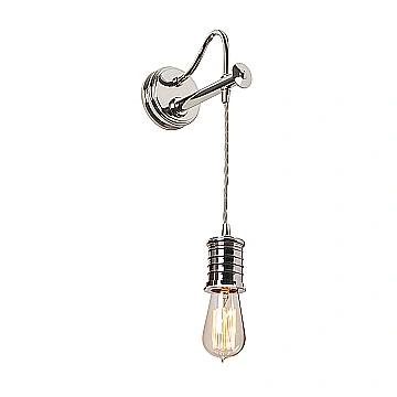 Applique Contemporanea Douille Ottone Nichel Lucido 1 Luce E27