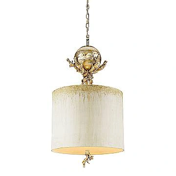 Sospensione Contemporanea Trellis Acciaio Stucco Patinato Argento 1 Luce E27