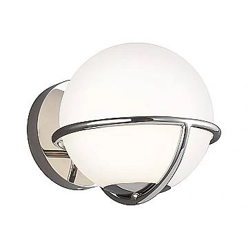 Applique Contemporanea Apollo Acciaio Nichel Lucido 1 Luce G9 3 Ledw 3000K 320Lm