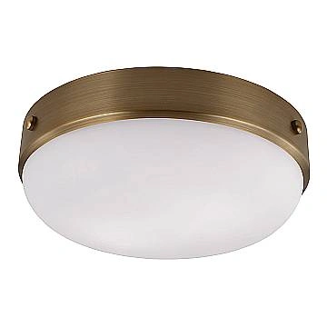 Plafoniera Contemporanea Cadence Acciaio Ottone Scuro Antico Vetro 2 Luci E27