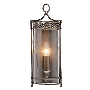 Applique Contemporanea Guildhall Acciaio Bronzo Scuro Vetro 1 Luce E14