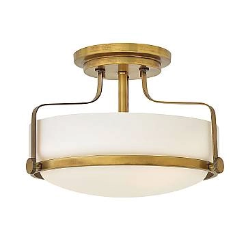Lampadario Contemporaneo Harper Acciaio Ottone Antico Vetro 3 Luci E27