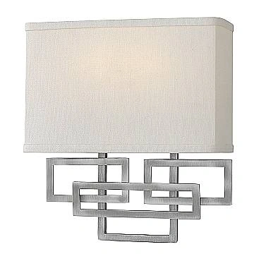 Applique Contemporanea Lanza Acciaio Nichel Antico 2 Luci E14