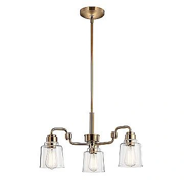 Lampadario Contemporaneo Aivian Acciaio Ottone Anticato 3 Luci E27
