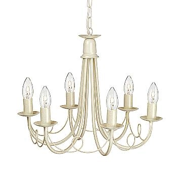 Lampadario Industrial Nordico Minster Acciaio Oro 6 Luci E14