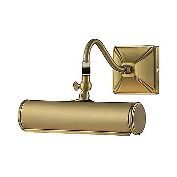 Applique Classica Picture Light Acciaio Ottone Spazzolato 1 Luce E14