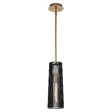 Sospensione Contemporanea Linara Acciaio Nero Ottone Naturale Ottone 1 Luce E27