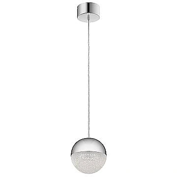 Lampadario Contemporaneo Moonlit Alluminio Cromo Lucido Led 20.9W