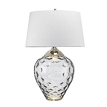 Lampada Da Scrivania Contemporanea Samara Acciaio Nichel Bianco 1 Luce E27