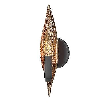 Applique Contemporanea Willow Acciaio Nero Carbone Oro Deluxe Oro 1 Luce E14