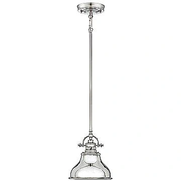 Sospensione Industrial Emery Metallo Argento Imperiale Piccola 1 Luce E27